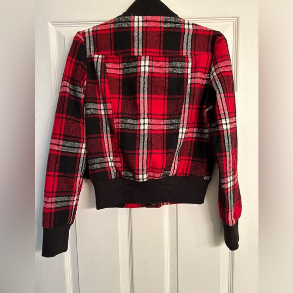 Rue 21 Y2K Red Plaid Coat - Picture 2 of 4